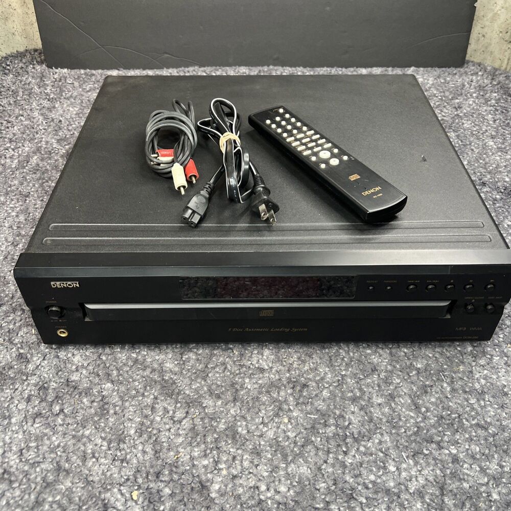 Denon DCM-290 5 Disc CD Changer Player MP3 WMA Remote RCA TESTED****